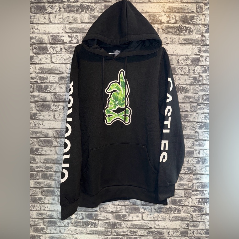 Crooks & Castles SkullBunny Graphic Print Pullover Hoodie Black Men's Large